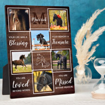 Rustic Horse Memorial Pet Loss Anpassningsbar 6 Fo