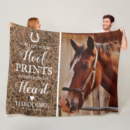 Rustic Horse Memorial - Pet Loss Fleecefilt