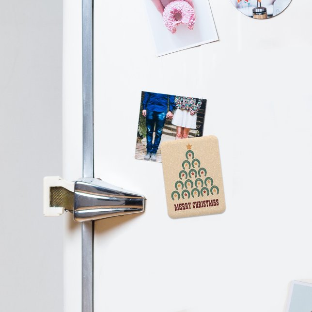 Rustic Horseshoe Julgran Magnet (Skapare uppladdad)