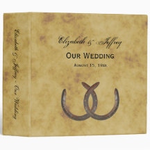 Rustic Horseshoes Distress BG Bröllop Binder