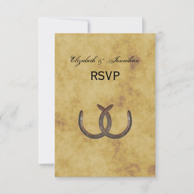 Rustic Horseshoes Distress BG OSA Kort (Framsida)