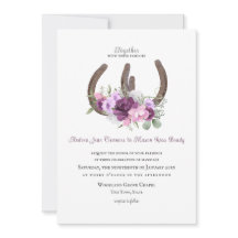 Rustic Horseshoes och Flowers Lila