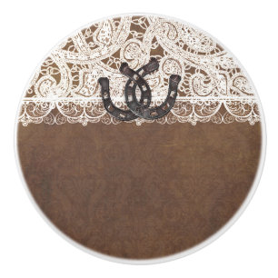 Rustic Horseshoes & Snöre Land Westerna Elegant Knopp