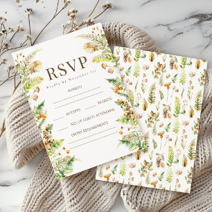 Rustic Höst löv Boho Fall Wedding OSA kort