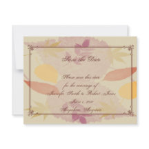 Rustic Höst löv Bröllop spara datum