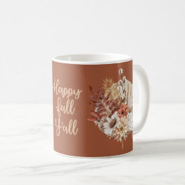 Rustic Höst löv Fall Flowers Terracotta Kaffemugg