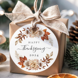Rustic Höst löv Happy thanksgiving Gåvor Etiketter