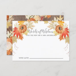 Rustic Höst löv Pumpkins Ord of Wisdom Inbjudningar