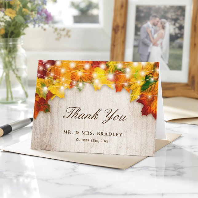 Rustic Höst löv String Ljus Tack (Skapare uppladdad)