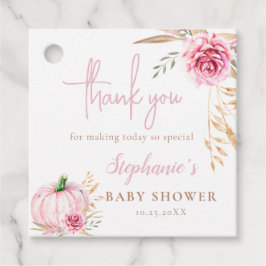 Rustic höstboho Pumpkin flicka dusch Gåvor Etiketter