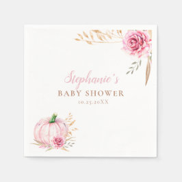 Rustic höstboho Pumpkin flicka dusch Pappersservett