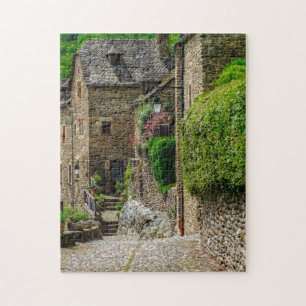 Rustic Houses Byggnad Belcastel Frankrike Travel Pussel