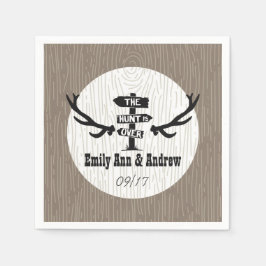 Rustic Hunt är Over Barnwood Pappersservett