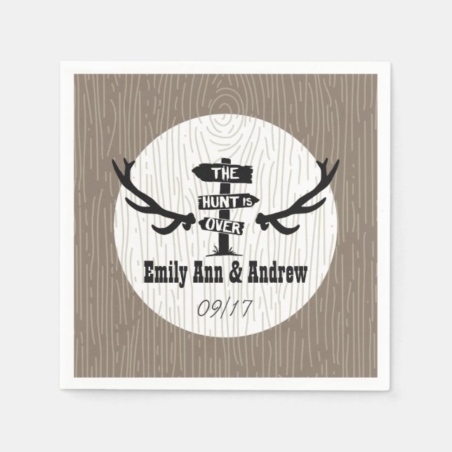 Rustic Hunt är Over Barnwood Pappersservett (Framsidan)