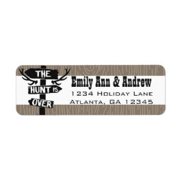 Rustic Hunt är Over Barnwood Returadress Etikett