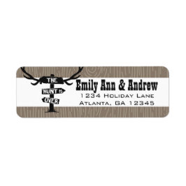 Rustic Hunt är Over Barnwood Returadress Returadress Etikett