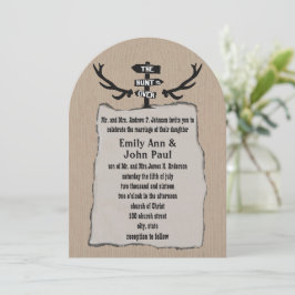 Rustic Hunt är över Bröllop, visas på Kraft Inbjudningar