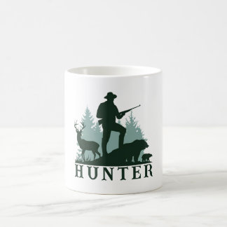 Rustic Hunter Silhouette med Wildlife Mugg