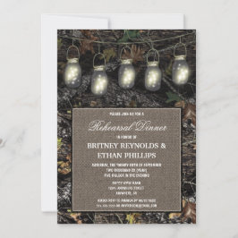 Rustic Hunting Camo Rehearsal Dinner-inbjudan Inbjudningar