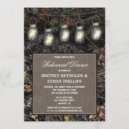 Rustic Hunting Camo Rehearsal Dinner-inbjudan Inbjudningar