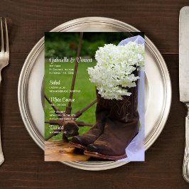 Rustic Hydrangea CowboyBoots Westernare Bröllop Me