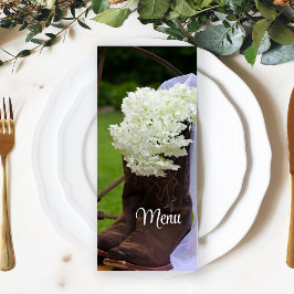 Rustic Hydrangea CowboyBoots Westernare Bröllop Me Meny