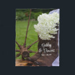 Rustic Hydrangea och Cowboy Boots Westerna Bröllop Fleecefilt<br><div class="desc">Anpassa den charmerande Rustic Hydrangea och Cowboy Boots Land Westerna Bröllop Fleece Blanket med namn på briden och brudgummen och ceremonin i giftermål. Den här mjuka och glansfulla anpassningsbarna stil har ett fyrkantsfoto med blommigt av ett par bruncowboystövlar fyllda med en bukett av vita blommar för vattenblommor och vit möhippa...</div>