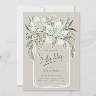 Rustic I Do BBQ Bröllopsdusch-inbjudan för par Inbjudningar