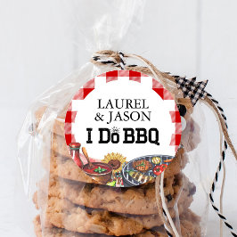 Rustic I Do BBQ Solros Förlovningsfest Runt Klistermärke