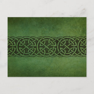 Rustic Irish Celtic Knot Ornament Vykort
