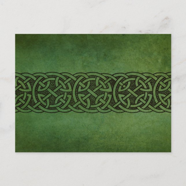Rustic Irish Celtic Knot Ornament Vykort (Framsida)