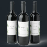 Rustic Island Handflatan Träd Beach Wedding Vinflaska Etikett<br><div class="desc">Rustiska vattenfärgsöar handflatan träd,  personlig vin. Modern och elegantens designmall.</div>