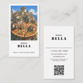 Rustic Italian Pizza Bella Coastal Town Shop Visitkort