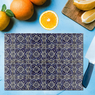 Rustic Italy Tiles Azulejo Blue White Geometric