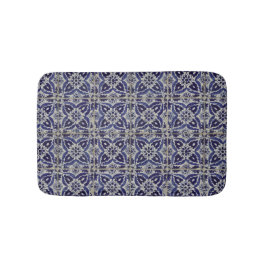 Rustic Italy Tiles Azulejo Blue White Geometric Badrumsmatta