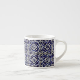 Rustic Italy Tiles Azulejo Blue White Geometric Espressomugg