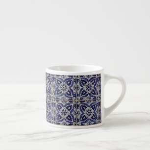 Rustic Italy Tiles Azulejo Blue White Geometric Espressomugg