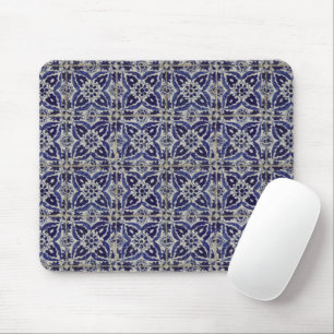 Rustic Italy Tiles Azulejo Blue White Geometric Musmatta