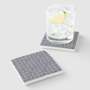 Rustic Italy Tiles Azulejo Blue White Geometric Stenunderlägg