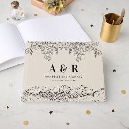 Rustic Ivory Vineyard Napa Valley Winery Wedding Gästböcker