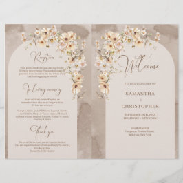 Rustic ivory Wildblommor Boho arch-upplagt program