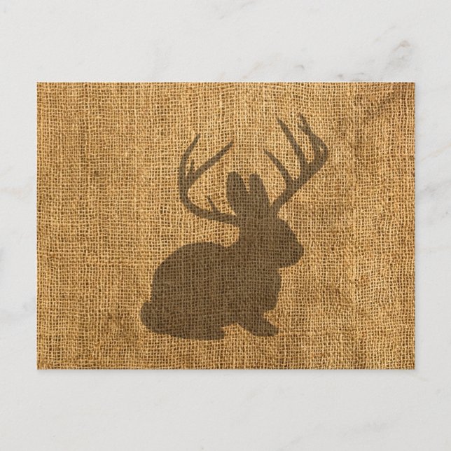 Rustic Jackalope Vykort (Framsida)