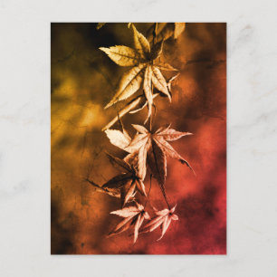 Rustic japansk aple Foliage Porträtt Vykort