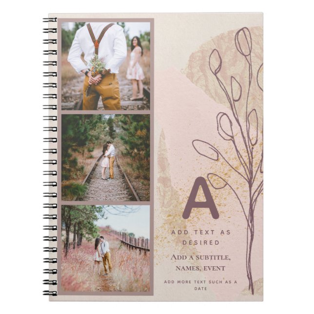 Rustic Journal Gift Personlig Abstrakt Fall Anteckningsbok (Framsidan)
