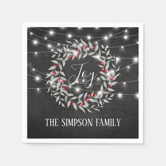 Rustic Joy Festive GodGodGodGodGodGodGodGodJul Pappersservett (Framsidan)