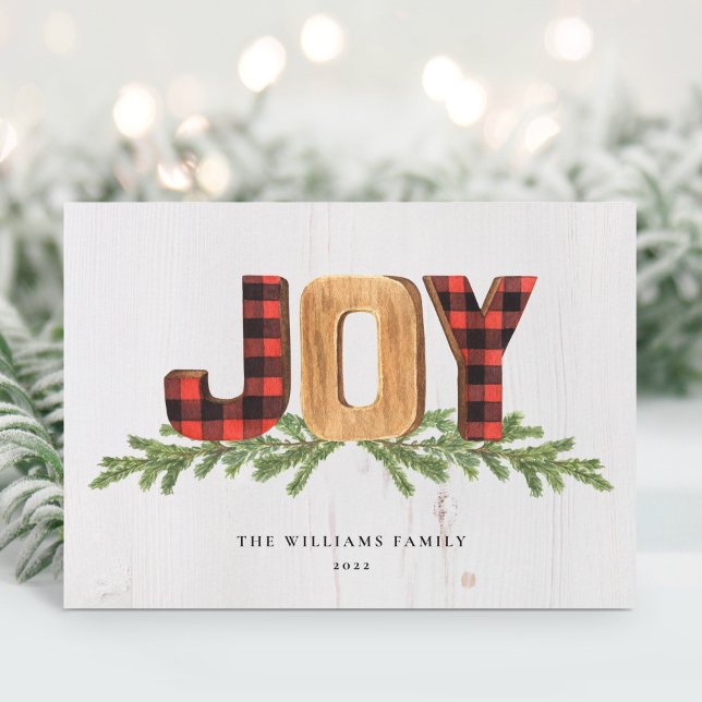Rustic Joy-jul - ej fotopat Julkort (Skapare uppladdad)