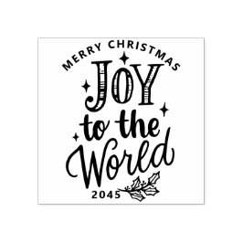 Rustic Joy to the World jul bokstavs stil Stämpel