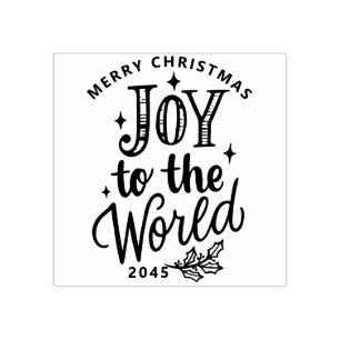 Rustic Joy to the World jul bokstavs stil Stämpel