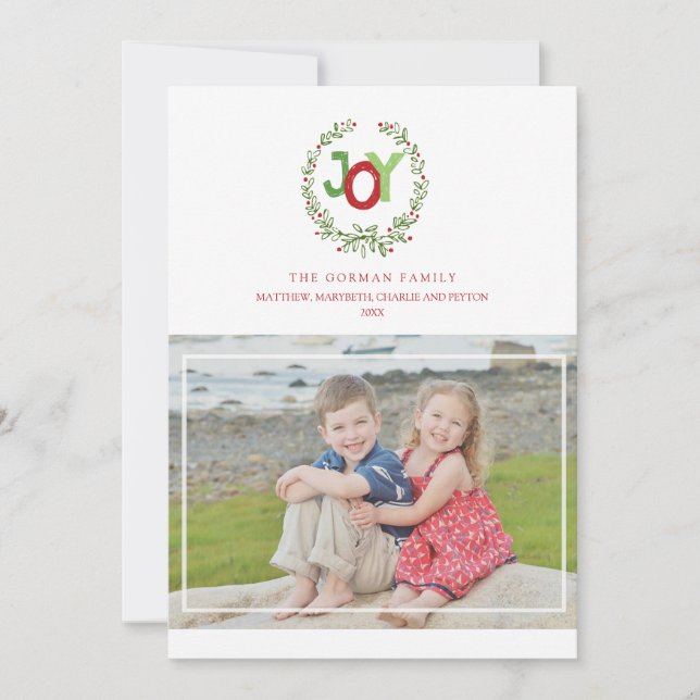 Rustic Joy Wandec | 2014 Helgdag Photo Hälsning Julkort (Framsida)