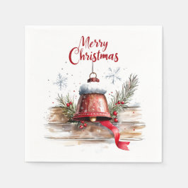 Rustic jul Bell Napkins Pappersservett